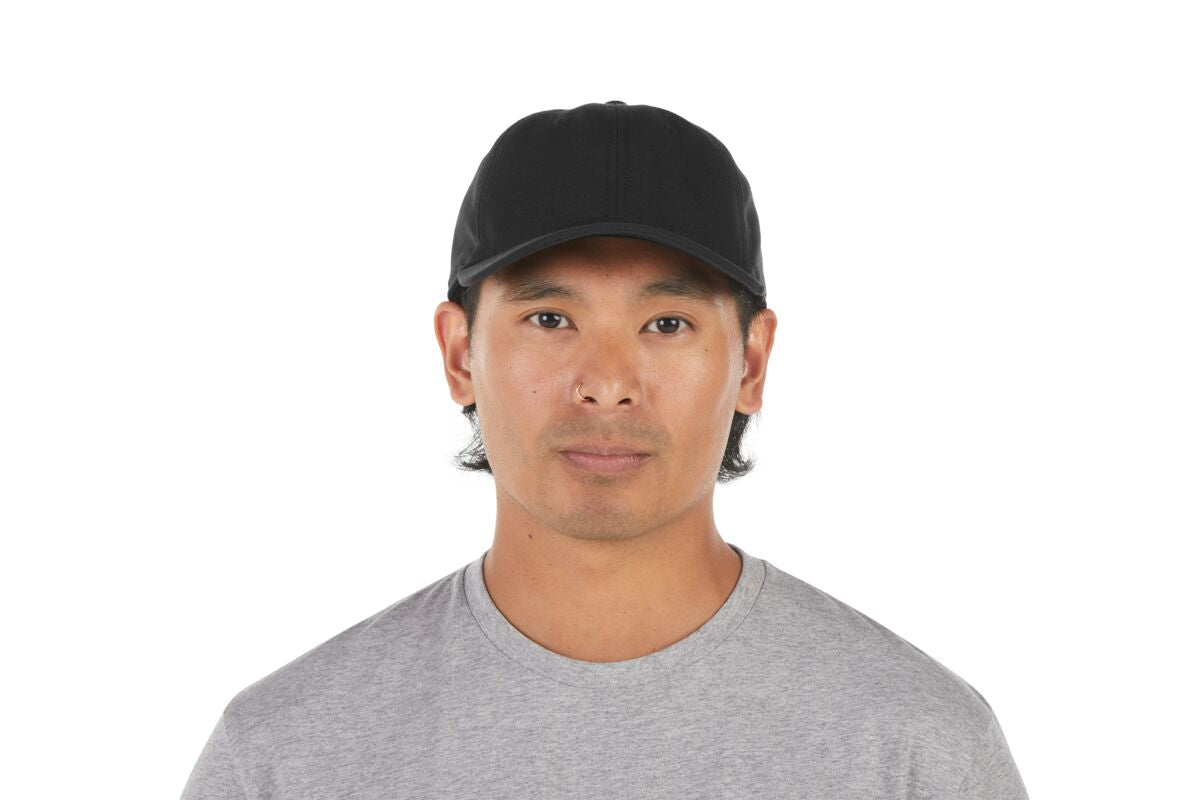recycled-poly-dad-hat-k1 WebPDP-HAT004002_Recycled_Poly_Dad_Hat_Black_Studio_Harper_Studios_0723_Front__HAT004002OS.jpg